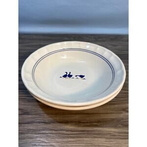 2 Ceramica Castellania Geese Stoneware Bowls Vintage Classic Kitchen 10.24”